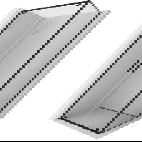 Mexen Exo hinged shower enclosure 70 x 120 cm, transparent, black - 8182-070-120-70-00