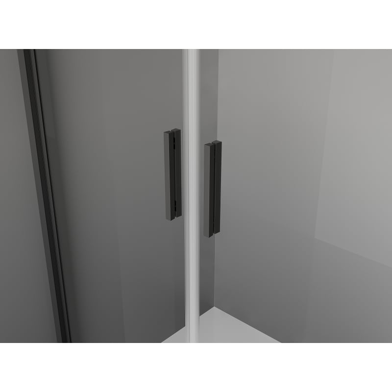 Mexen Exo hinged shower cabin 110 x 70 cm, transparent, black - 8182-110-070-70-00