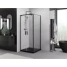 Mexen Exo swing shower cabin 120 x 120 cm, transparent, black - 8182-120-120-70-00