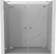 Mexen Lunar Duo shower door hinged 190 cm, transparent, chrome - 834D-190-000-01-00