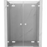 Mexen Lunar Duo Swing Shower Door 150 cm, Transparent, White - 834D-150-000-20-00