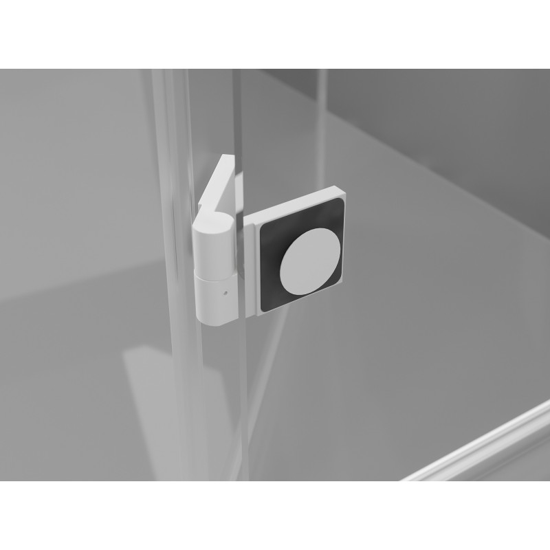 Mexen Lunar Duo 170 cm Pivot Shower Door, Transparent, White - 834D-170-000-20-00