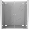 Mexen Lunar Duo hinged shower doors 200 cm, transparent, white - 834D-200-000-20-00