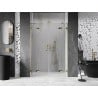 Mexen Lunar Duo 140 cm Hinged Shower Doors, Transparent, Gold - 834D-140-000-50-00