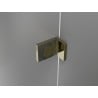 Mexen Lunar Duo 140 cm Hinged Shower Doors, Transparent, Gold - 834D-140-000-50-00
