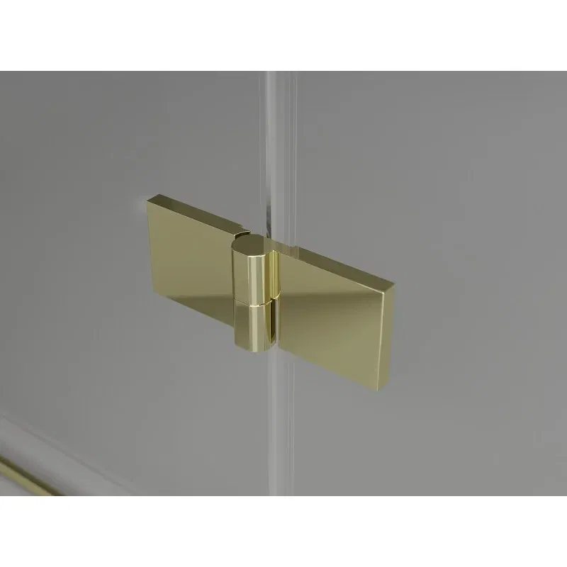 Mexen Lunar Duo 140 cm Hinged Shower Doors, Transparent, Gold - 834D-140-000-50-00