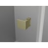 Mexen Lunar Duo Hinged Shower Door 180 cm, Transparent, Brushed Gold - 834D-180-000-55-00