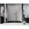 Mexen Lunar Duo Hinged Shower Door 180 cm, Transparent, Brushed Gold - 834D-180-000-55-00