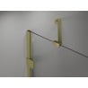 Mexen Lunar Duo shower doors hinged 200 cm, transparent, brushed gold - 834D-200-000-55-00
