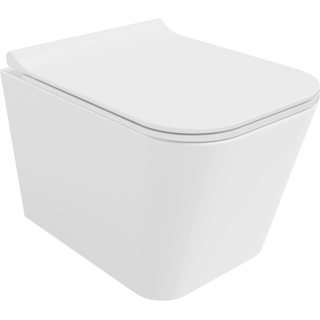 Mexen Teo Rimless WC Bowl with Soft-Close Slim Seat, Duroplast, Glossy White - 30850700