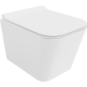 Mexen Teo Rimless toilet bowl with a slim soft close toilet seat, Thermosetting polymer, White - 30850700