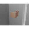 Mexen Lunar Duo shower door hinged 140 cm, transparent, brushed copper - 834D-140-000-65-00