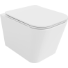 Mexen Teo Rimless toilet bowl with a slim soft close toilet seat, Thermosetting polymer, White - 30850600