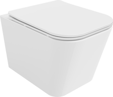 Mexen Teo Rimless toilet bowl with a slim soft close toilet seat, Thermosetting polymer, White - 30850600