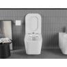 Mexen Teo Rimless toilet bowl with a slim soft close toilet seat, Thermosetting polymer, White - 30850600