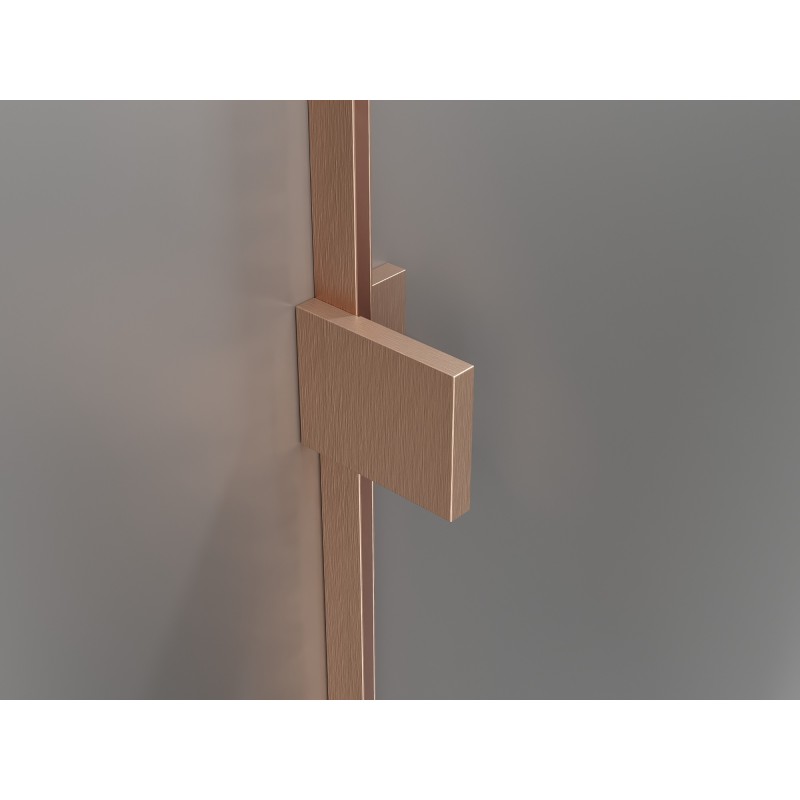 Mexen Lunar Duo Shower Doors Swing 180 cm, Transparent, Brushed Copper - 834D-180-000-65-00