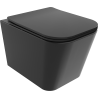 Mexen Teo Rimless WC bowl with soft-close slim seat, duroplast, matte black - 30850685