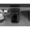 Mexen Teo Rimless toilet bowl with a slim soft close toilet seat, Thermosetting polymer, Black matt - 30850685