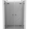 Mexen Lunar Duo 140 cm Swing Shower Door, Transparent, Brushed Gun Gray - 834D-140-000-66-00
