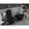 Mexen Teo Rimless WC Bowl with Slow-Close Slim Seat, Duroplast, Black Gloss - 30854070
