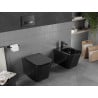 Mexen Teo Rimless WC Bowl with Slow-Close Slim Seat, Duroplast, Black Gloss - 30854070
