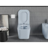 Mexen Teo rimless toilet bowl with soft-close slim seat, duroplast, gray-blue matte - 30854069