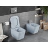 Mexen Teo Rimless toilet bowl with a slim soft close toilet seat, duroplast, Gray blue matt - 30854069