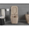 Mexen Teo Rimless WC bowl with slim soft-close seat, duroplast, matte cappuccino - 30854064