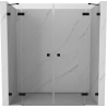 Mexen Lunar Duo hinged shower door 170 cm, transparent, black - 834D-170-000-70-00