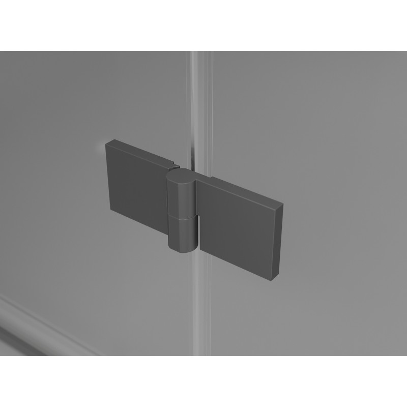 Mexen Lunar Duo Shower Doors Hinged 140 cm, Transparent, Gun Metal - 834D-140-000-95-00