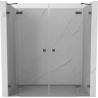Mexen Lunar Duo shower door - hinged 190 cm, transparent, gun metal - 834D-180-000-95-00 - 834D-190-000-95-00