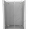 Mexen Lunar Duo Shower Doors Hinged 150 cm, Transparent, Brushed Nickel - 834D-150-000-97-00