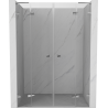 Mexen Lunar L Duo shower doors pivot 140 cm, transparent, chrome - 834DL-140-000-01-00