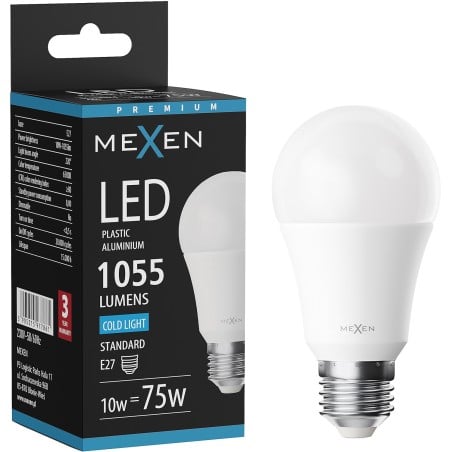 Mexen Nova LED Bulb E27, A60, 10W, Cool - 6500K, 1055 lm - L100-E27-1065-01