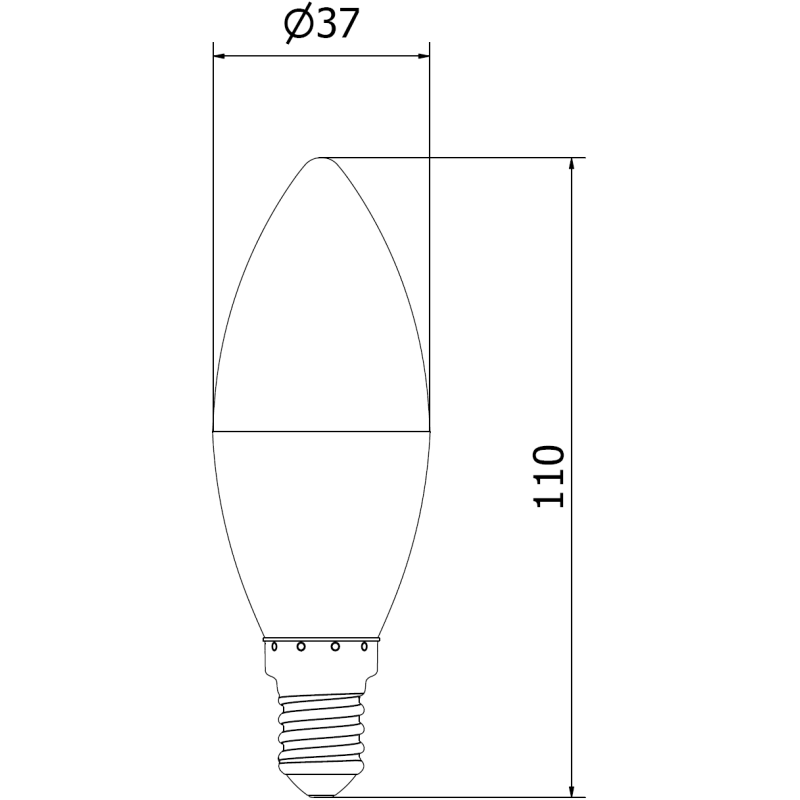 Mexen Nova LED Bulb E14, C37, 8W, Neutral - 4000K, 840 lm - L102-E14-0840-01