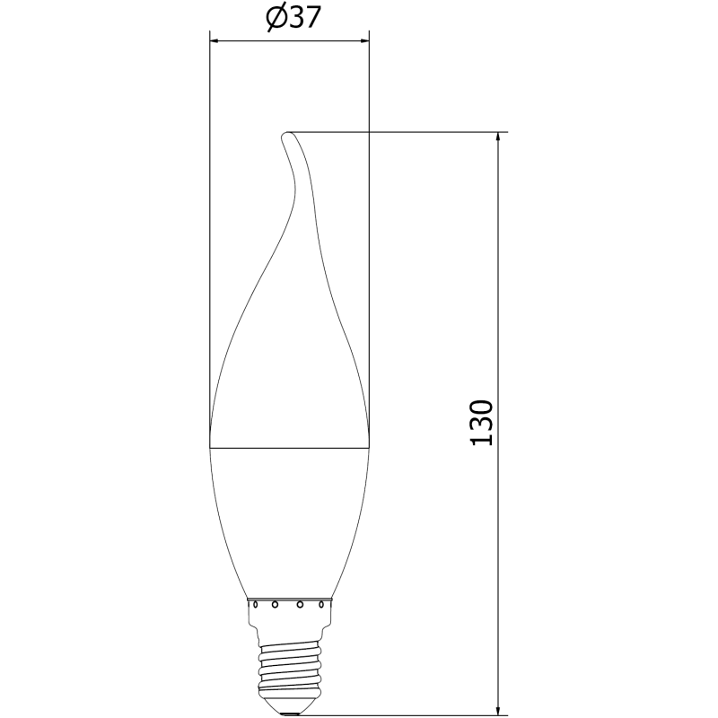 Mexen Nova LED Bulb Candle E14, C37, 10W, Neutral - 4000K, 1055 lm - L106-E14-1040-01