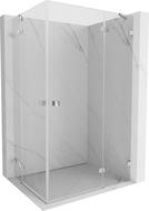 Mexen Lunar Duo shower cabin with right swing door 95 x 80 cm, transparent, chrome - 834-095P-080L-01-00