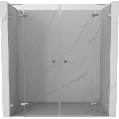 Mexen Lunar L Duo pivot shower doors 170 cm, transparent, chrome - 834DL-170-000-01-00