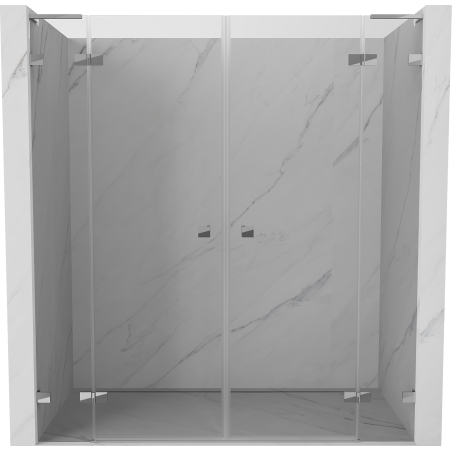 Mexen Lunar L Duo shower door hinged 180 cm, transparent, chrome - 834DL-180-000-01-00