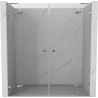 Mexen Lunar L Duo Swing Shower Doors 190 cm, Transparent, Chrome - 834DL-190-000-01-00