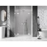 Mexen Lunar L Duo hinged shower doors 150 cm, transparent, white - 834DL-150-000-20-00