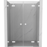 Mexen Lunar L Duo hinged shower doors 150 cm, transparent, white - 834DL-150-000-20-00