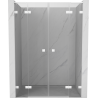 Mexen Lunar L Duo 160 cm Swing Shower Door, Transparent, White - 834DL-160-000-20-00