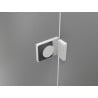 Mexen Lunar L Duo 180 cm Hinged Shower Doors, Transparent, White - 834DL-180-000-20-00