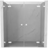 Mexen Lunar L Duo Hinged Shower Doors 190 cm, Transparent, White - 834DL-190-000-20-00