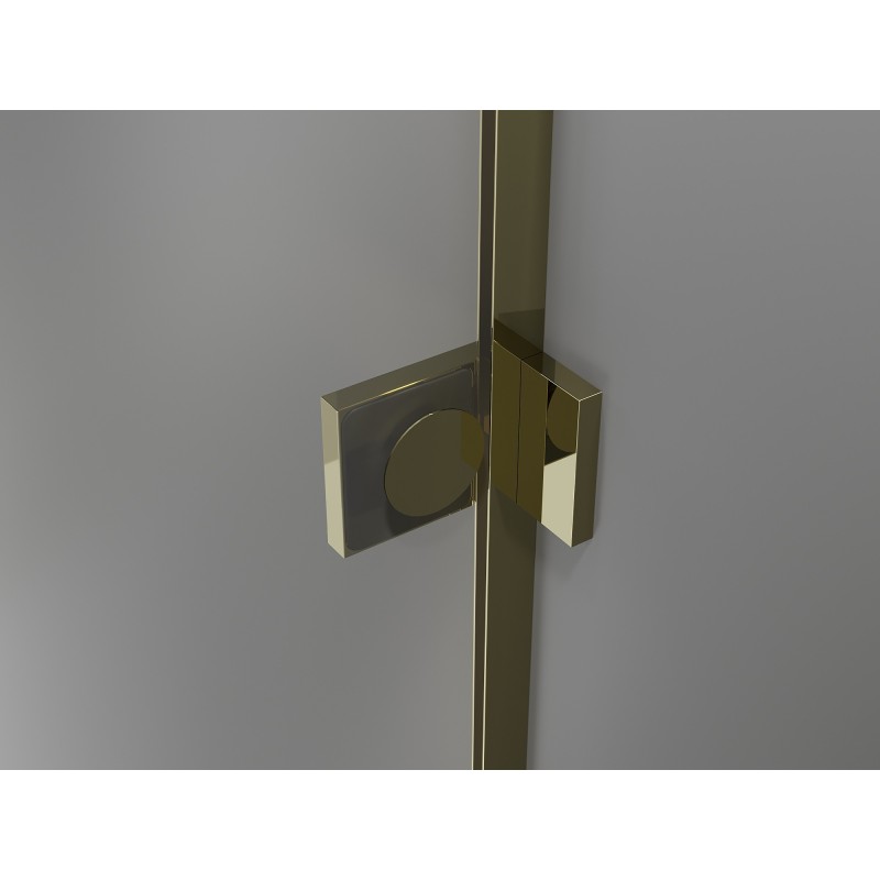 Mexen Lunar L Duo Swing Shower Door 150 cm, Transparent, Gold - 834DL-150-000-50-00