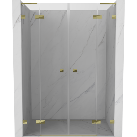 Mexen Lunar L Duo Shower Doors Swing 160 cm, Transparent, Gold - 834DL-160-000-50-00