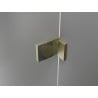 Mexen Lunar L Duo 140 cm Swing Shower Door, Transparent, Brushed Gold - 834DL-140-000-55-00