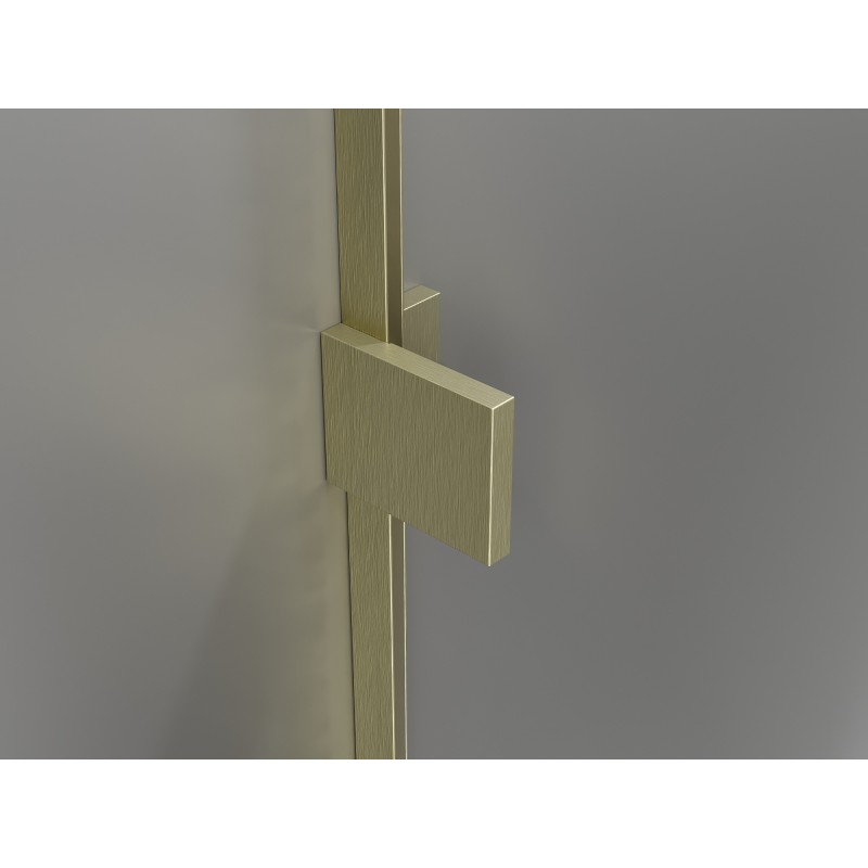 Mexen Lunar L Duo Hinged Shower Doors 160 cm, Transparent, Brushed Gold - 834DL-160-000-55-00