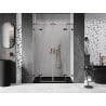 Mexen Lunar L Duo shower door hinged 140 cm, transparent, rose gold - 834DL-140-000-60-00